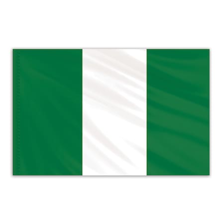 Nigeria Indoor Nylon Flag 3'x5'